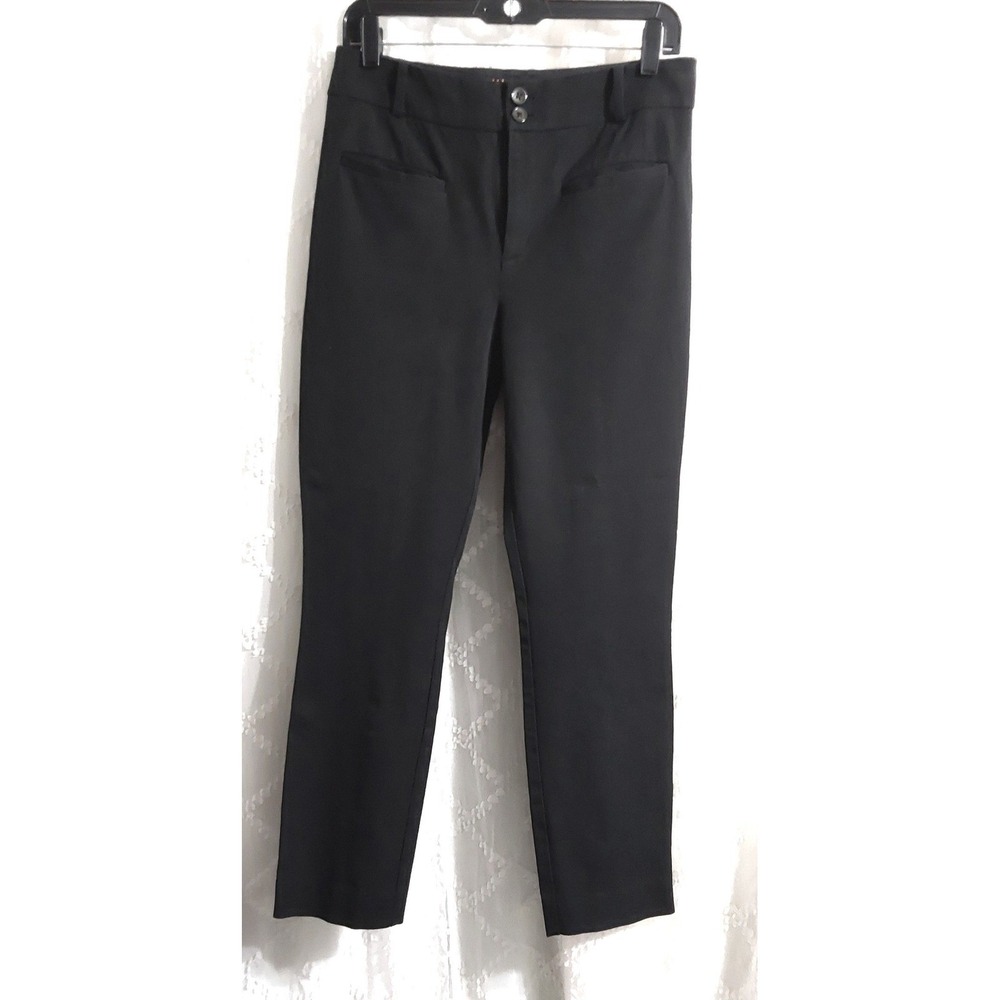 Anthropologie The Essential Slim Black Trousers Pants Womens Size 8 Slim Leg